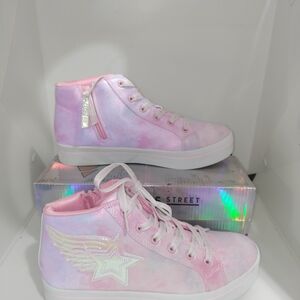 Skechers Girls Size 5.5 Starry Universe Shoes With Air Cooled Memory Foam NWB